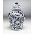 Aa Importing AA Importing 59726 Blue & White Ginger Jar with Lid 59726